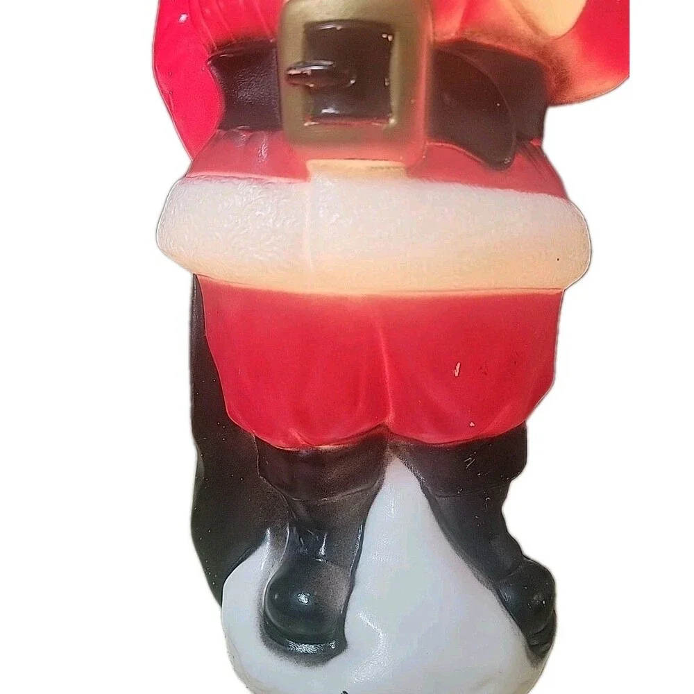Vintage 1969 Light-Up Santa Claus Blow Mold Christmas Decoration Empire USA 19